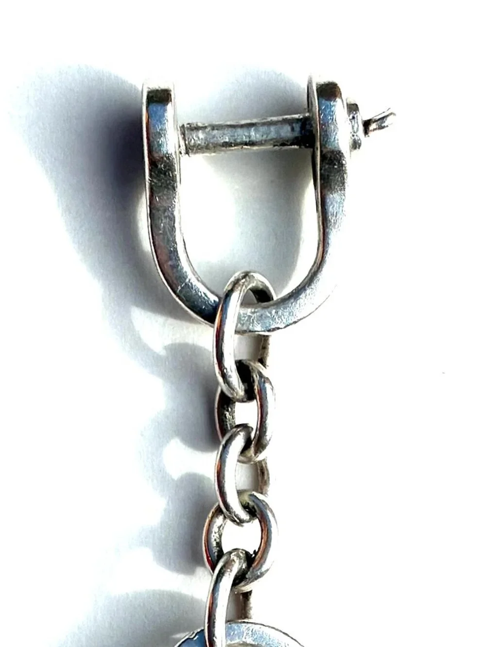 VTG Tiffany & Co 925 Sterling Silver Double Horse Shackle Valet Keychain